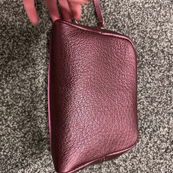 Portland Leather Goods Handbags - Portland Leather Goods Ultraviolet Metallic Pebbled Leather Utility Pouch